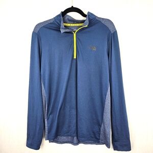 The North Face Mountain Athletics Shirt 1/4‎ Zip Blue FlashDry + XD Men's Large
